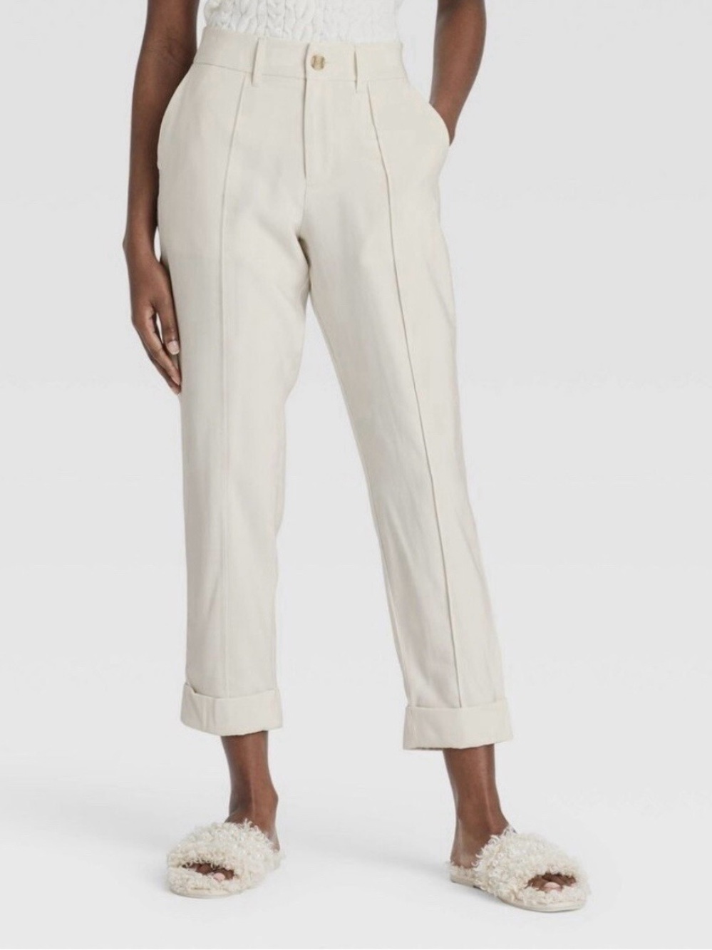 New Day Straight Slim High-Rise Pintuck Ankle